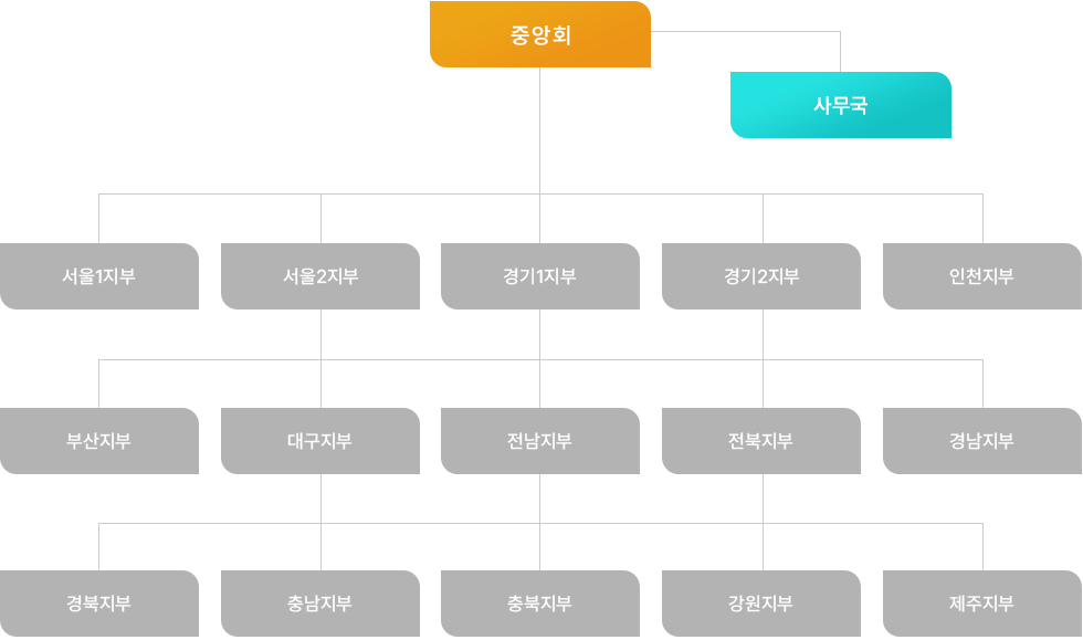 한신협 조직 구성도